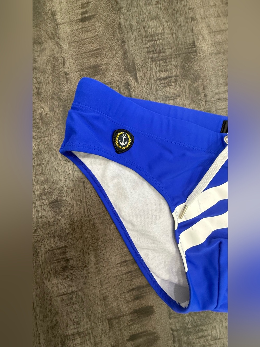 SAMPLE/Zara Royal Blue & White Men Swim Hybrids